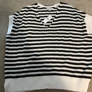NWT Loft green striped sweater